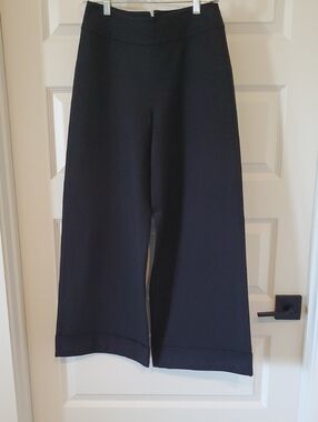 Black Wide-Leg Pull-On Women's Pants